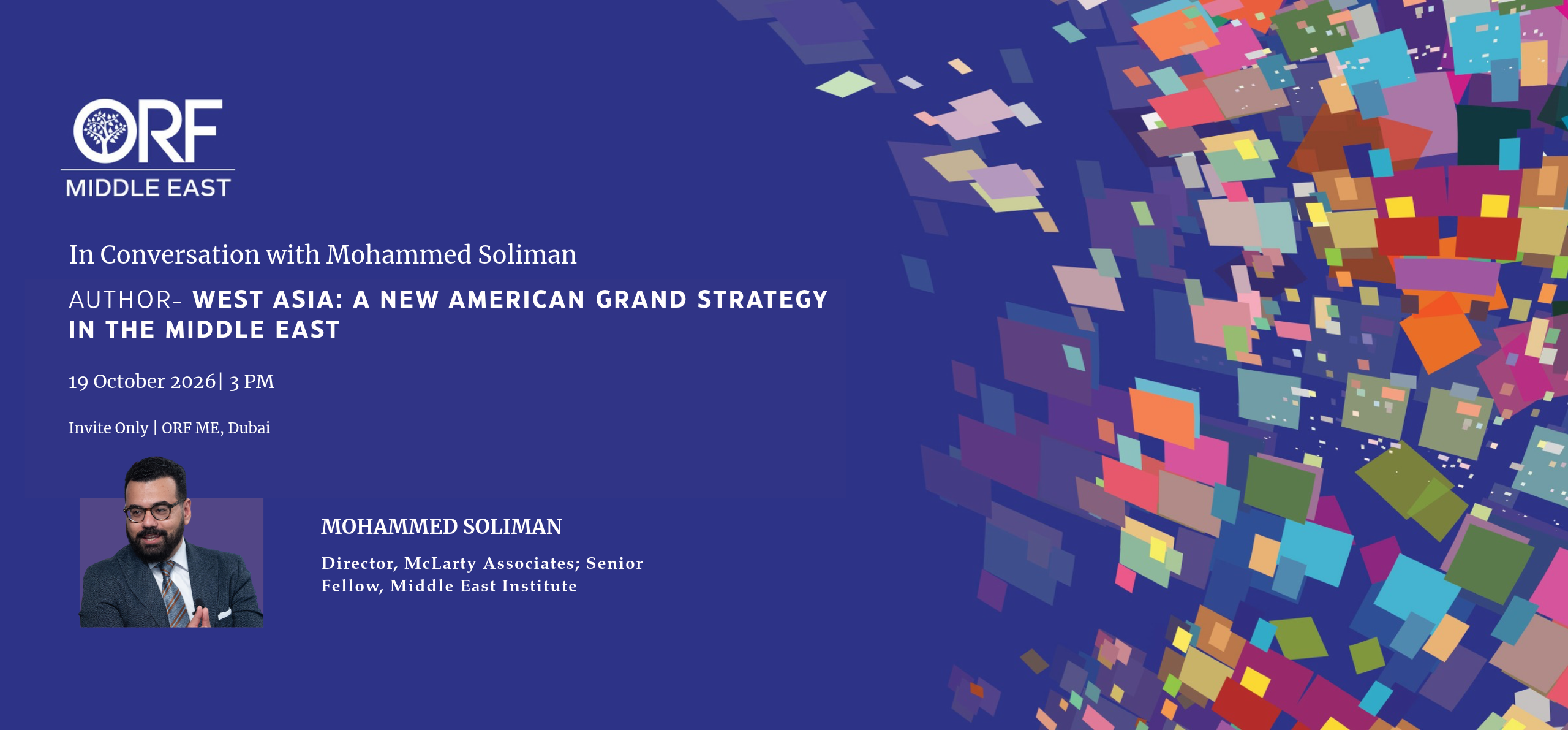 In Conversation with Mohammed Soliman | Author: ‘West Asia: A New American Grand Strategy in the Middle East’